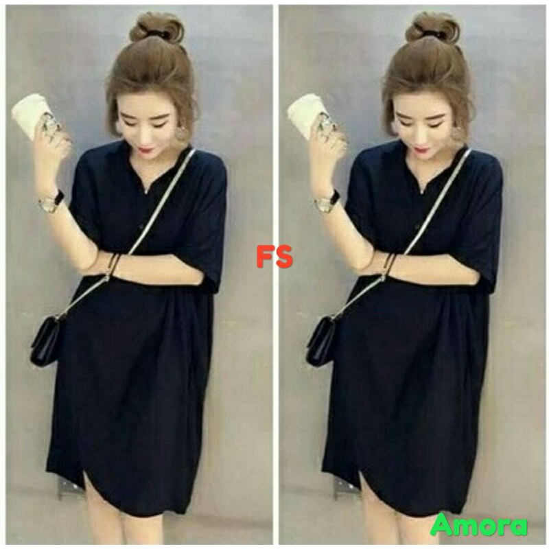 dress hitam/mini dress/dress midi/baju wanita/dress hitam/baju hitam