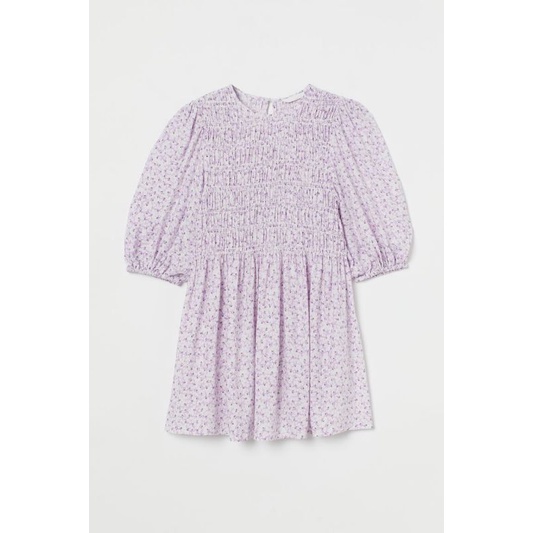 HM smocked blouse lilac floral