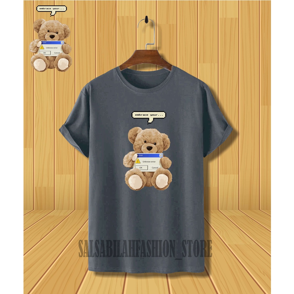 TEDIE BEAR- Kaos Distro Pria Wanita Katun Combad 30S Premium/ LEMBUT / ADEM