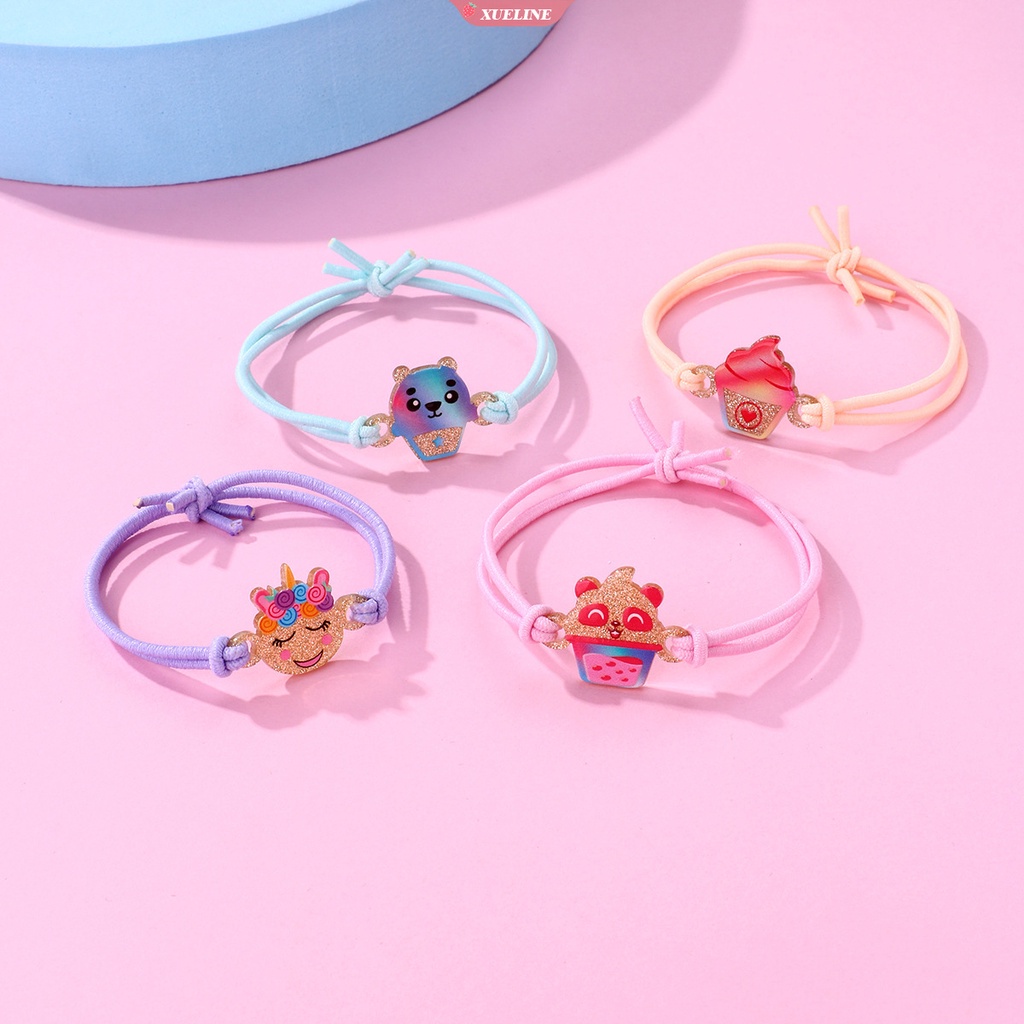 Kartun Alpaka Gelang Akrilik Aksesoris Tenun Tangan Lucu Anak Tali Elastis good friend Gelang Tali Kepala [ZXL]