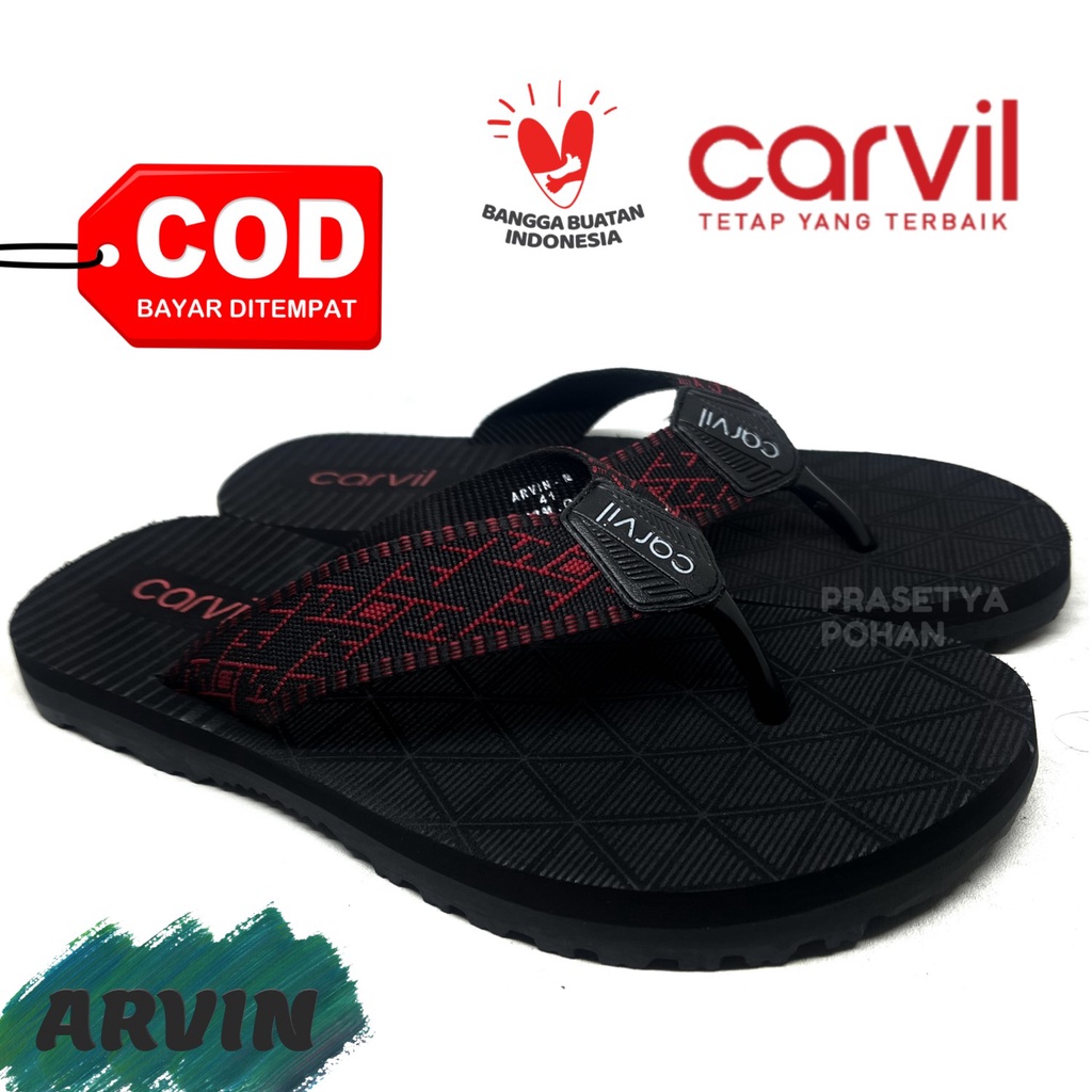 Sandal Pria Carvil Ukuran Besar 44 Original Anti Air - Sendal JUMBO