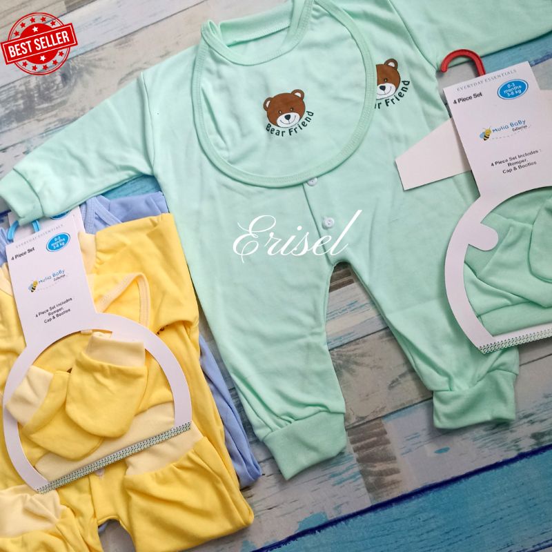 Jumper Set  Bayi 4 in 1 Polos Bodysuit Baby