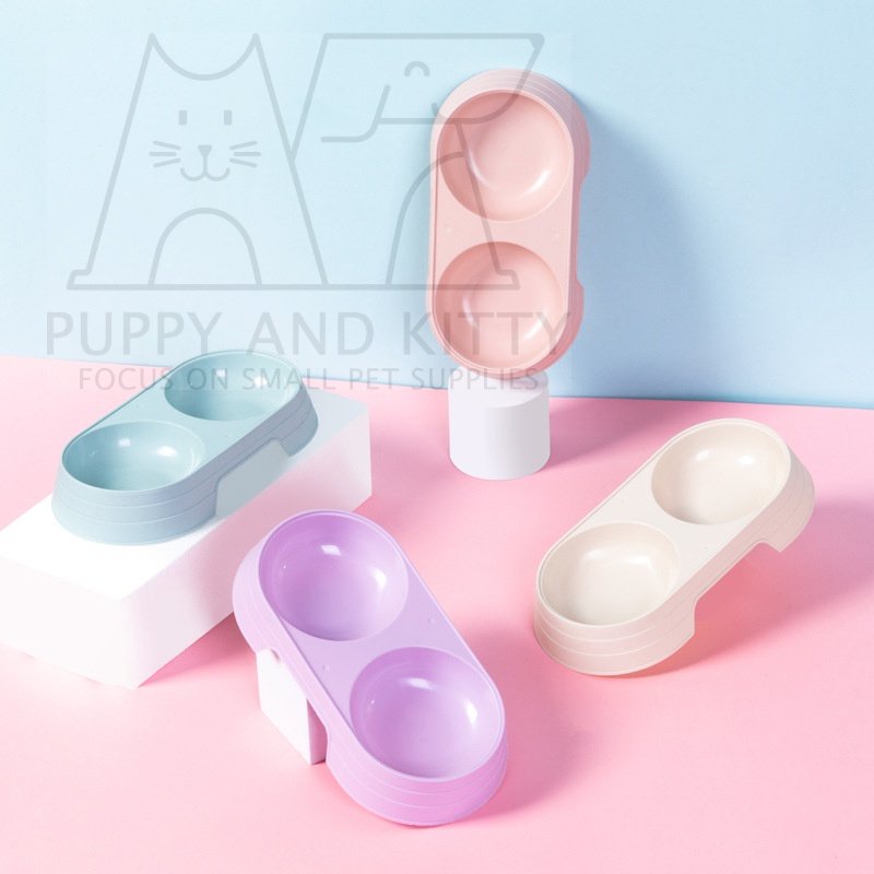 Mangkuk Kucing Tempat Makan Minum Kucing Tempat Piring Pakan Minum Makan Kucing Anjing Kelinci Anti Slip Pet Feeder Mangkuk hewan peliharaan