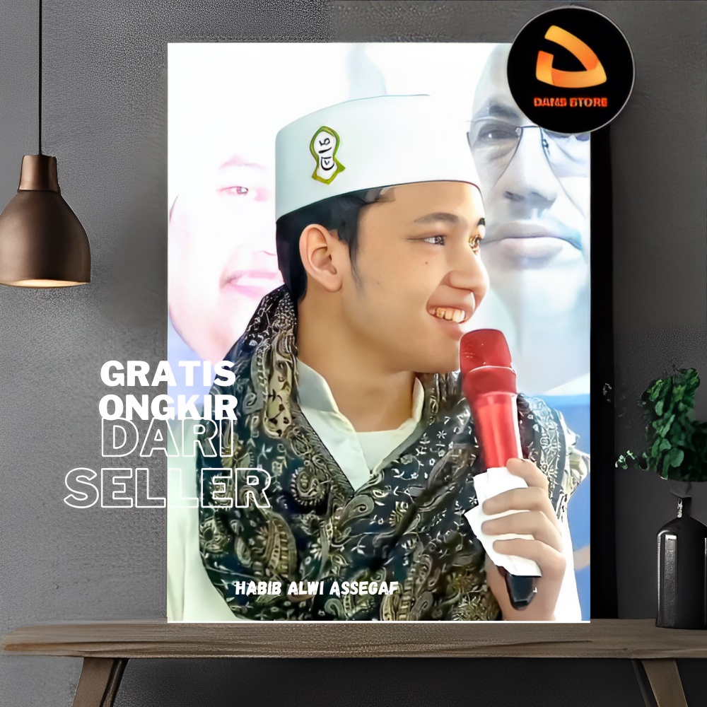 Habib Alwi Assegaf Raden Kian Santang Poster Habib Poster Kyai Poster Ulama Hiasan Dinding Papan MDF