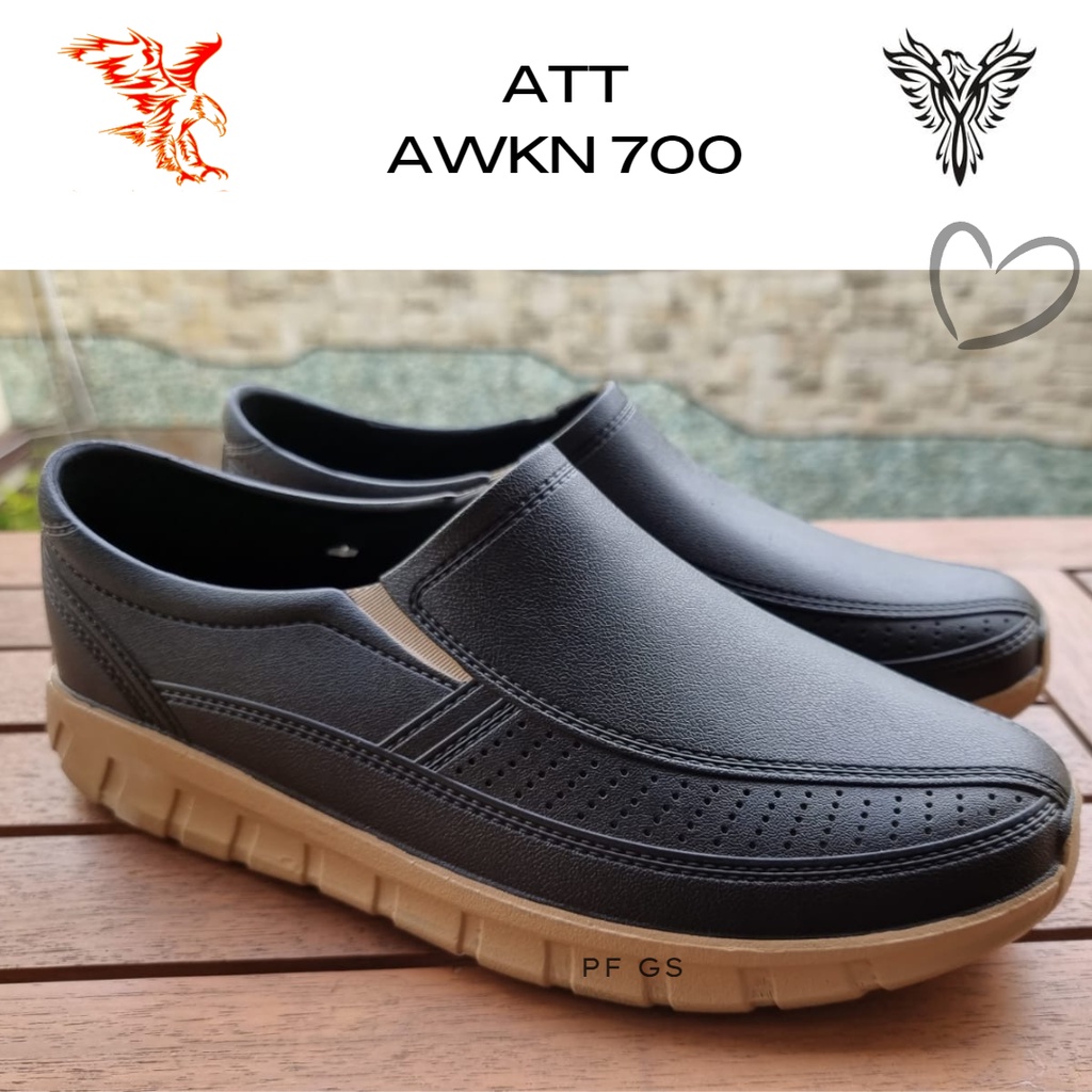 Sepatu Slip On Pria ATT AWKN 700 Karet Anti Air Lentur 39-43