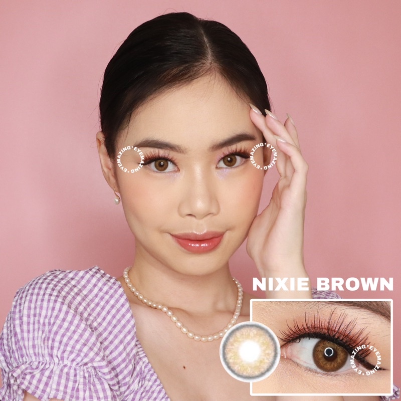 EYEMAZING Softlens - Nixie Brown / Coklat Normal Minus Beda Minus