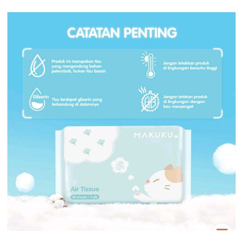 Tissue tisu kering Makuku 3 ply isi 40 sheets