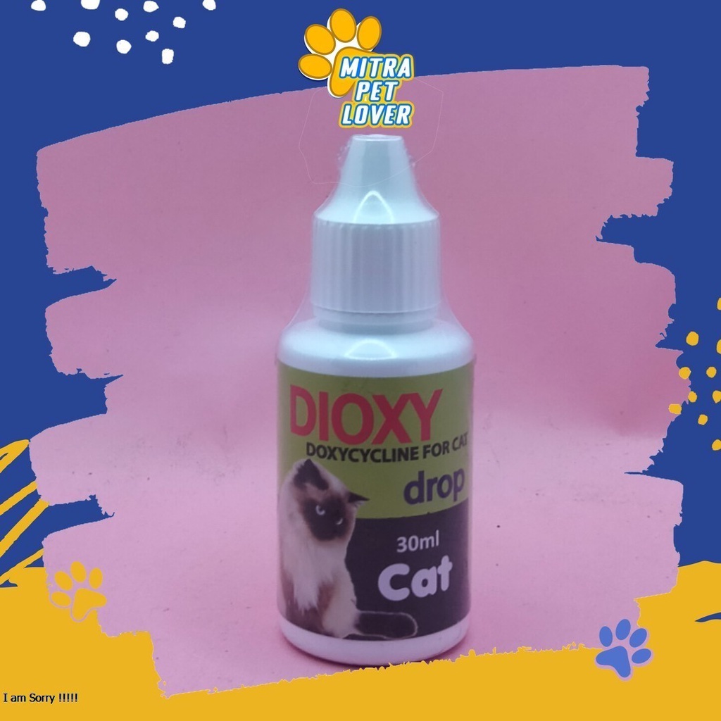 ANTIBIOTIK KUCING - DIOXY DROP 30ML - ANTIVIRUS CAT AND KITTEN ATASI INFEKSI KULIT SALURAN PERNAPASAN - MURAH ASLI GARANSI KUALITAS ORIGINAL - PET ANIMAL HEALTHCARE &amp; VETERINARY TAMASINDO OBAT KESEHATAN &amp;  VITAMIN TERNAK HEWAN  MITRAPETLOVER