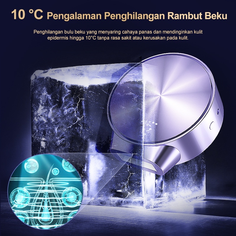 AmazeFan 2in1 IPL perontok bulu permanen Laser hair removal＆pijat wajah Tanpa sakit Kompres dingin 10°C Alat penghilang bulu ketiak permanen 5 tingkat epilator hair remover Alat pencukur bulu kemaluan Rambut bibir/kaki 4 minggu untuk melihat hasilnya