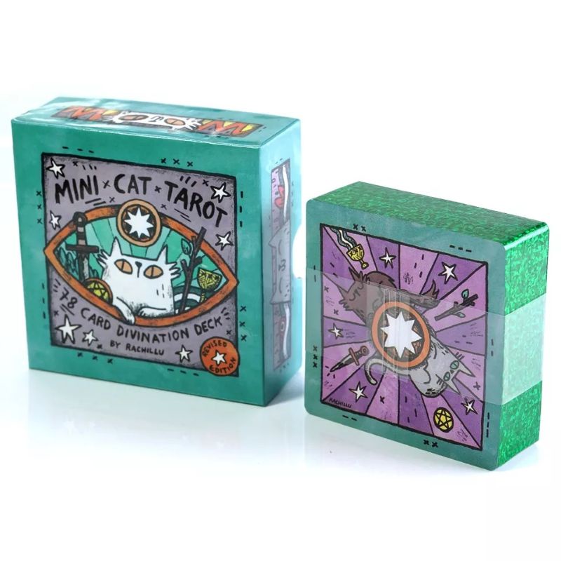 Mini Cat Tarot Hardcase 8x8cm include guide paper