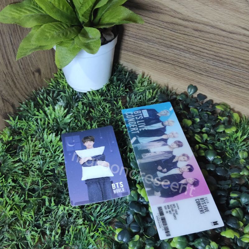 BTS WORLD Photocard PC Suga Pajama Coupon Yoongi Suga Game BTS LIVE CONCERT Lenticular Ticket