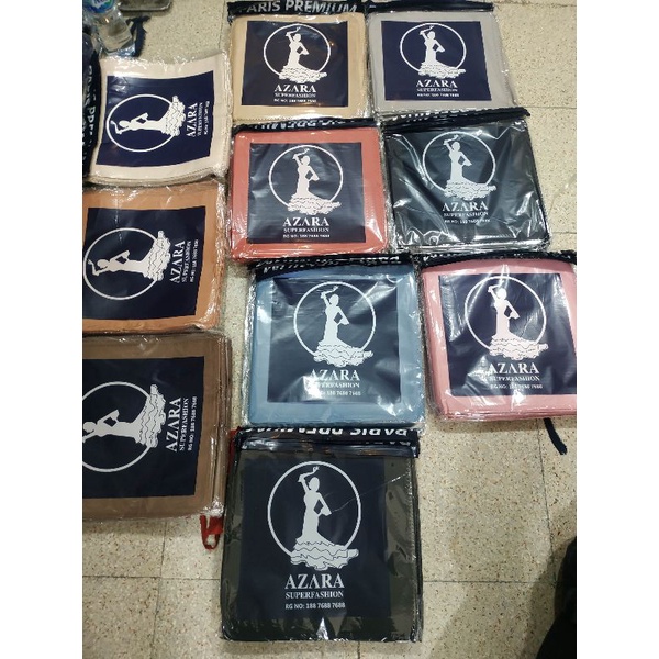 kerudung segiempat polos AZ-ZAHRA laser PREMIUM 1kodi isi 20pcs
