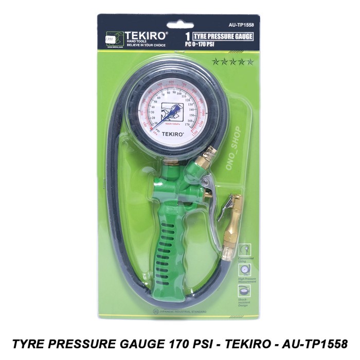 Tyre Pressure Gauge 170 Psi - Tekiro - AU-TP1558 onosh00 Murah