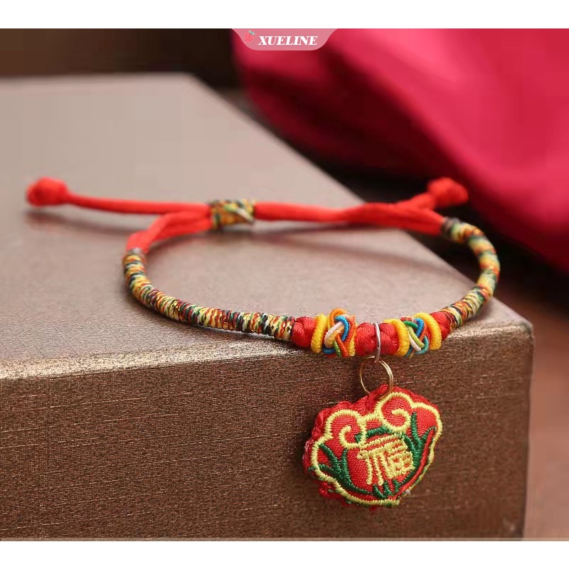 Festival Perahu Naga Gelang Tali Merah Buatan Tangan Kepala Harimau zongzi Kecil adjustable Tali Warna-Warni Gelang Bordir Tali Perdamaian [ZXL]