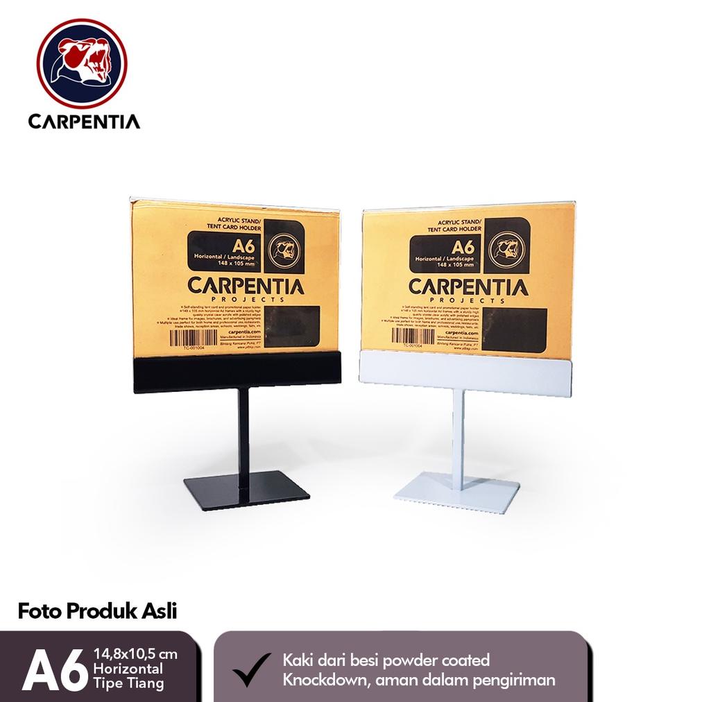 

CARPENTIA COVE - STAND ACRYLIC KAKI BESI / TIANG A6 HORIZONTAL 14,8X10,5 CM [DISPLAY MENU, BROSUR, TENT CARD HOLDER, NOMOR MEJA DLL] TERLARISS...,,,,,