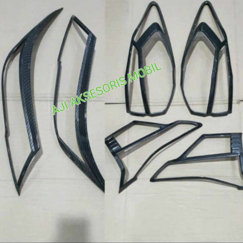 GARNISH LAMPU RUSH 2018-2021 KARBON KOVER LAMPU RUSH