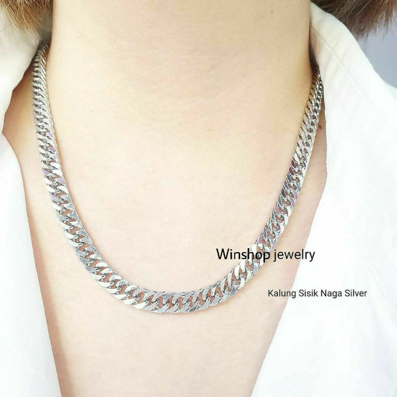 Kalung Sisik Naga Kalung Rantai Wanita Kalung Emas Pria Kalung Silver Perak Kalung Pesta Pria Wanita