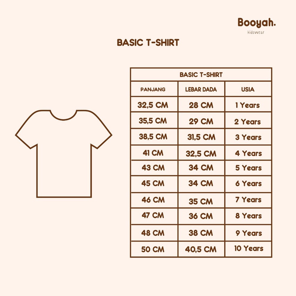 Booyah Baby &amp; Kids Kaos Anak - Basic Tee (1-5 Tahun) Kaos Anak Earth Tone Series