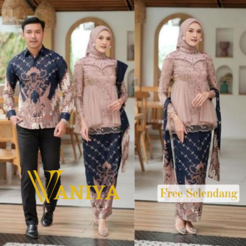 KEBAYA MODERN COUPLE BATIK WISUDA BAJU TUNANGAN DAN LAMARAN MODERN COUPLE AMEERA