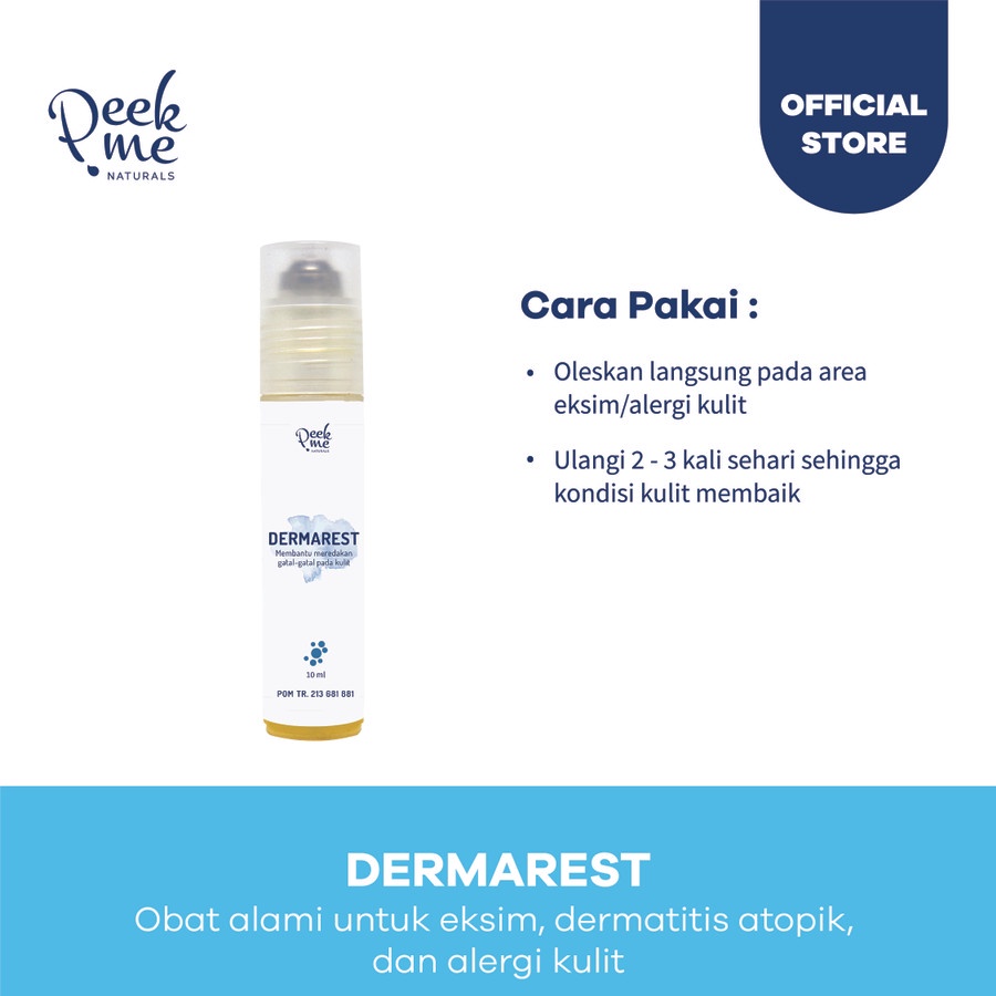 PEEK ME DERMAREST 10ML Obat Eksim Gatal Kulit Dermatitis Atopik Natural