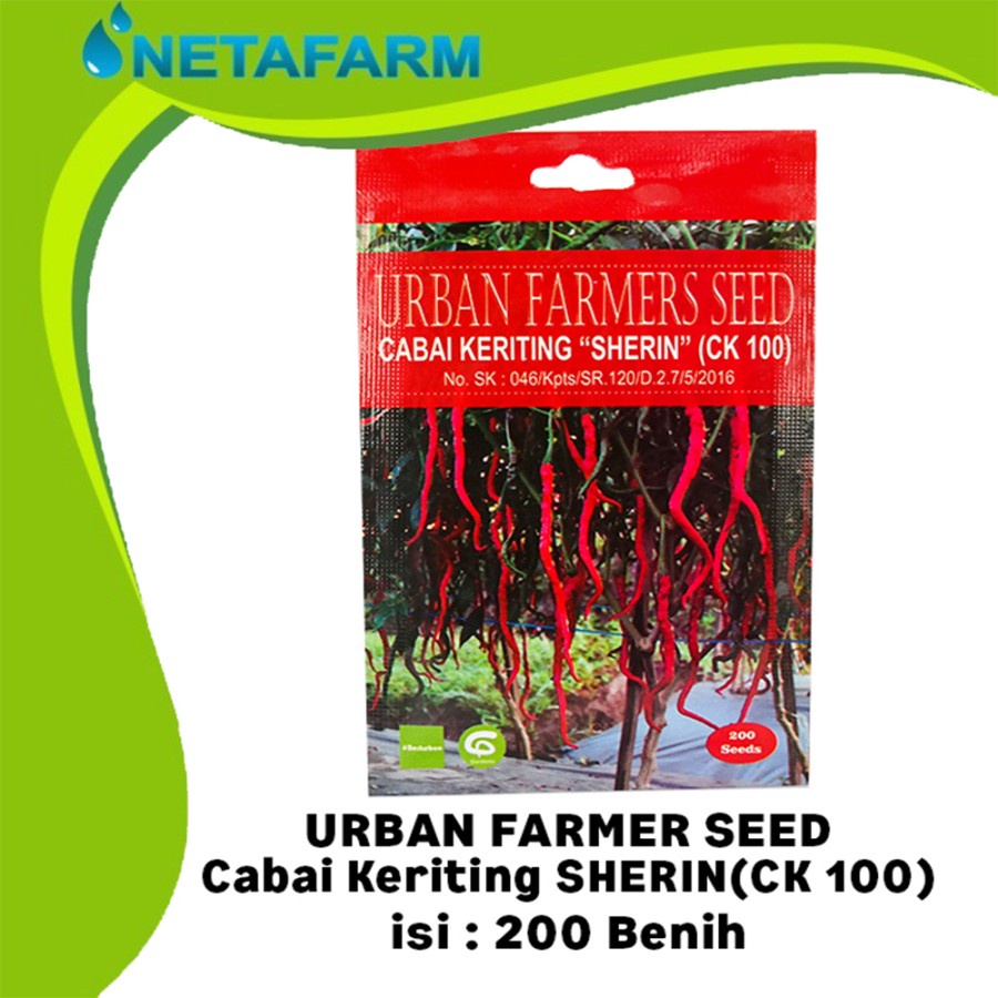 Benih Biji Bibit Cabai Keriting SHERIN Urban Farmers Seed - 200 Seed