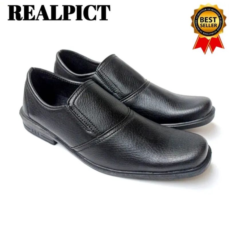 SEPATU PANTOFEL PRIA HITAM SEPATU PANTOFEL PRIA CUALITAS  PREMIUM BAHAN KUALITAS PANTOFEL CASUAL