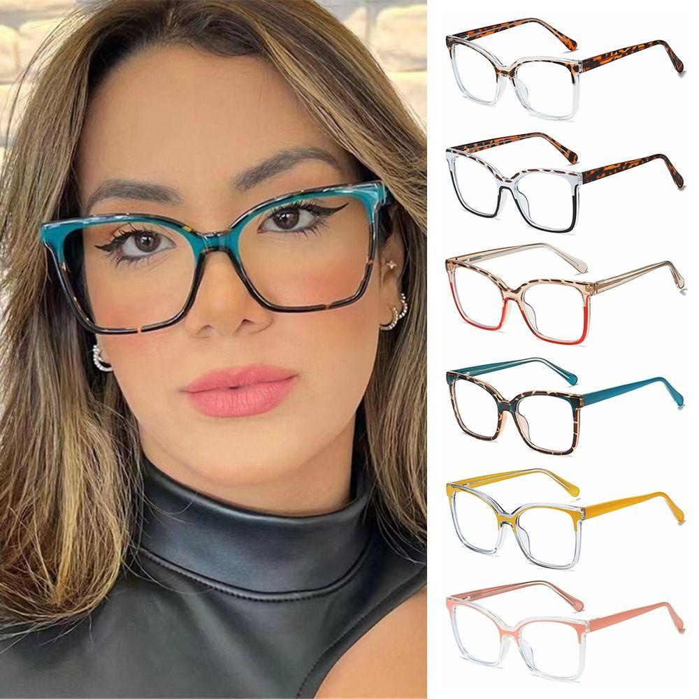 R-flower Blue Light Kacamata Kaca Mata Palsu Kacamata Anti Silau &amp; UV Flat Mirror Eyeglasses Bingkai Non Resep