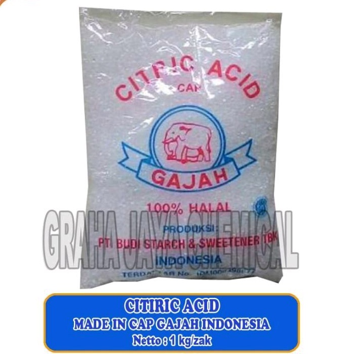 

citric acid monohydrate cap gajah repacking 1kg