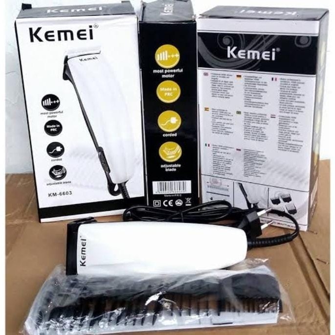 ALAT CUKUR RAMBUT ELEKTRIK KEMEI KM-6603 / POTONG RAMBUT KEMEI 6603