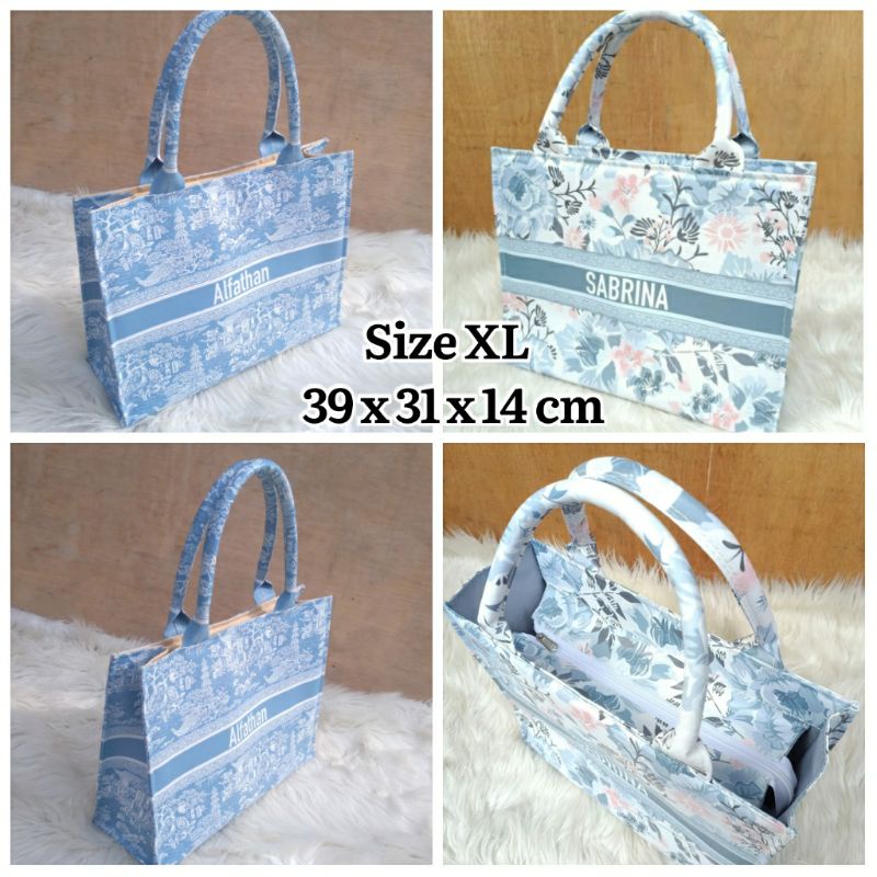 SIERRA BAG DIAMOND XL KANCING MAGNET SLETING Tas Wanita Kekinian Murah TOTE BAG PRINT CUSTOM NAMA