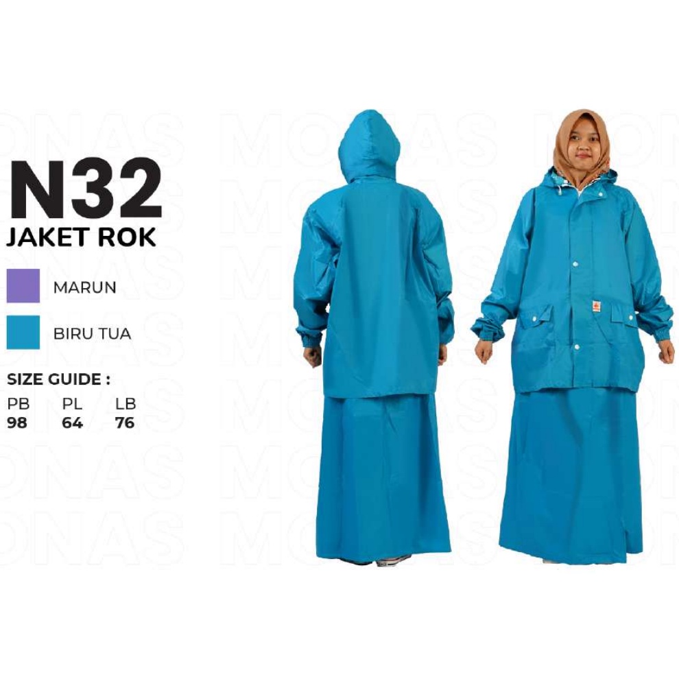 JAS HUJAN JAKET ROK MONAS N32