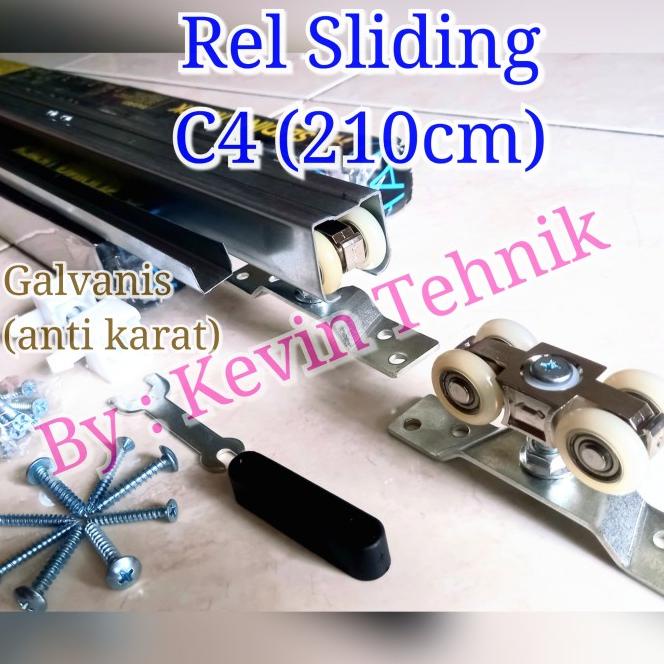 Rel Sliding J4 210 Cm, Rel Pintu Geser, Rel Pintu Sliding