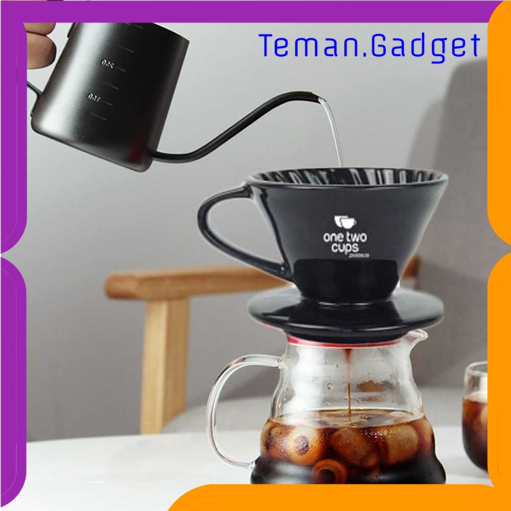 TG - DPR One Two Cups Filter Penyaring Kopi V60 Glass Coffee Filter Dripper - ZM00639