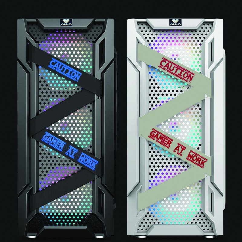 Casing PC Gaming / Komputer Gaming AULA FZ014 include 3 fans RGB / Case PC / PC Case /PC Gaming Case