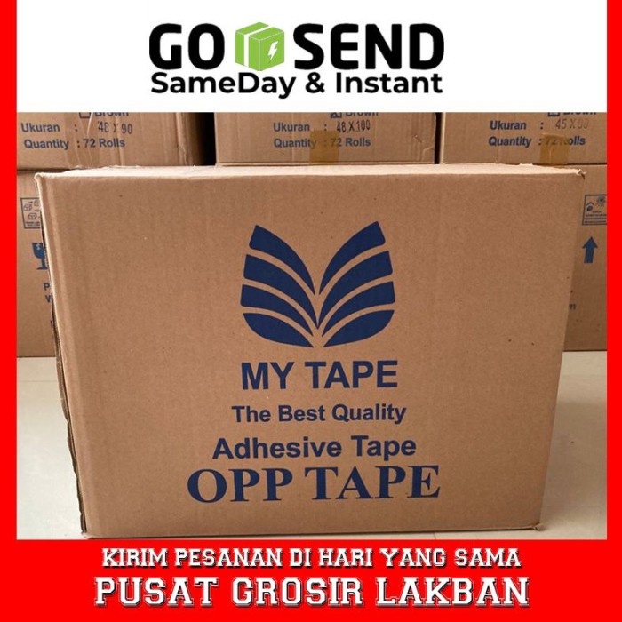 

lakban bening/coklat 45mm x90y (70meter) setara daimaru