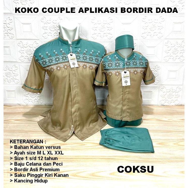 AGNINA_ Baju Koko Couple Ayah Anak Katun Model TERBARU