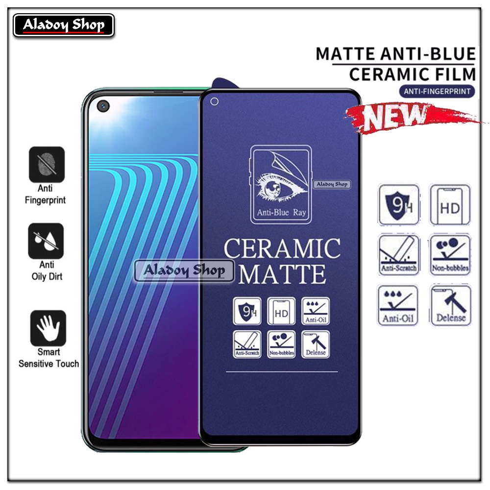 PAKET 3IN1 Anti Gores Blue Matte Anti Glare Infinix Note 7 Lite + Tempered Glass Camera dan Skin Carbon