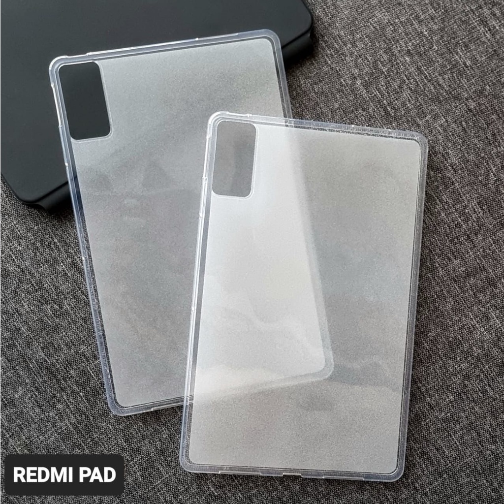 Softcase Transparent Frosted ( XIAOMI REDMI PAD ) Soft Case Clear Bening Glossy Silikone-Silicone Silikon Anti Fall Bumper Air Bag KNOCK HD TPU KONDOM Casing Doff Ngedoof Hydrid Neo Karet Bagus Murah Laris Aneh 5G Transparan Tranparant PUTIH 2022 Baru