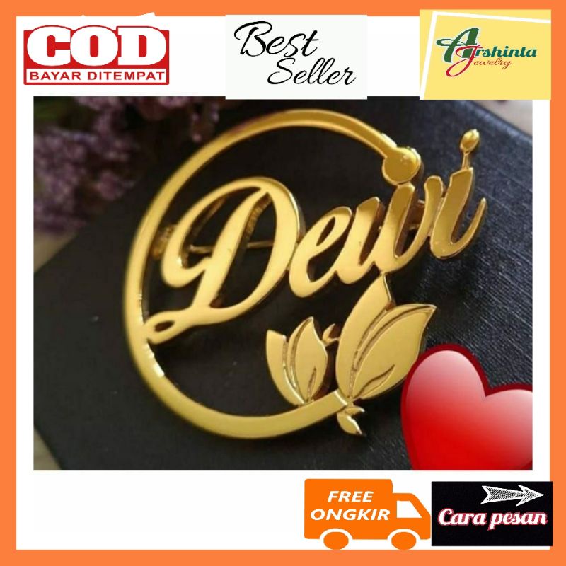 Bros peniti // Bros nama lapis emas