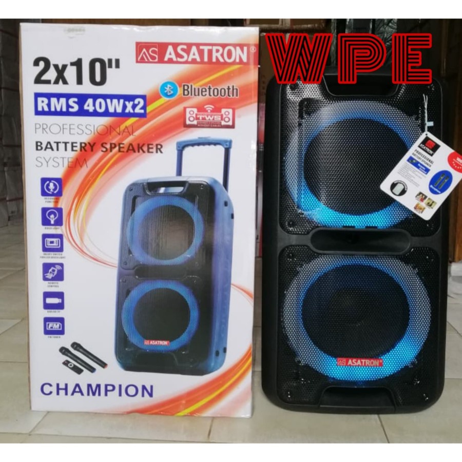 ASATRON CHAMPION 2X10" (SPEAKER MEETENG)/ASATRON CHAMPION 2X10 // speaker portable meeting asatron c