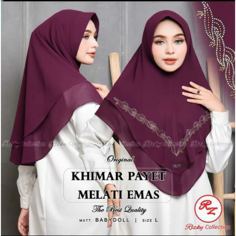(COD) Hijab ceruty 2 layer | Jilbab instan | Khimar ceruti