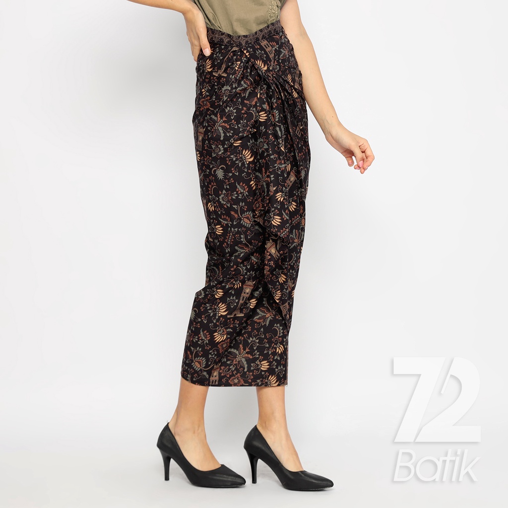 ROK LILIT BATIK Skirt Kebaya Instan Modern Wanita Motif Jam Gadang Warna Hitam 723132 Cap 72 - Rok Batik Lilit Bawahan Skirt Kamen Kebaya Songket Batik Panjang Plisket Span Instan Jadi Bali Lembaran Premium Modern Untuk Wanita Kondangan