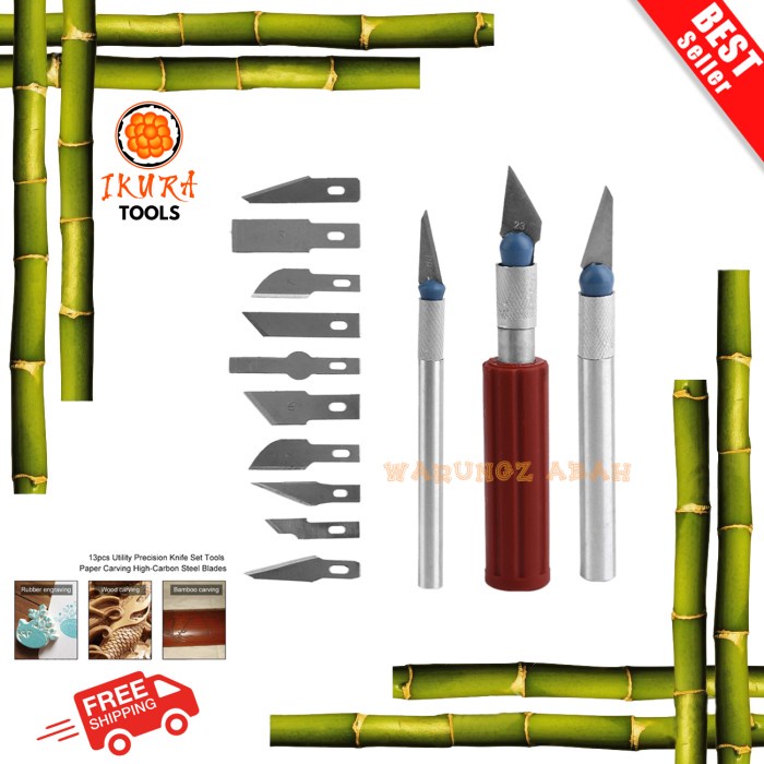 

Art Mata Kepala Pisau Ukir Kayu Mini Precision Wood Carving Pen Knife Cut