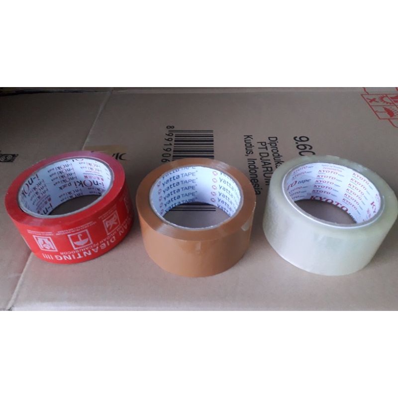

lakban bening/ lakban coklat 90 yard