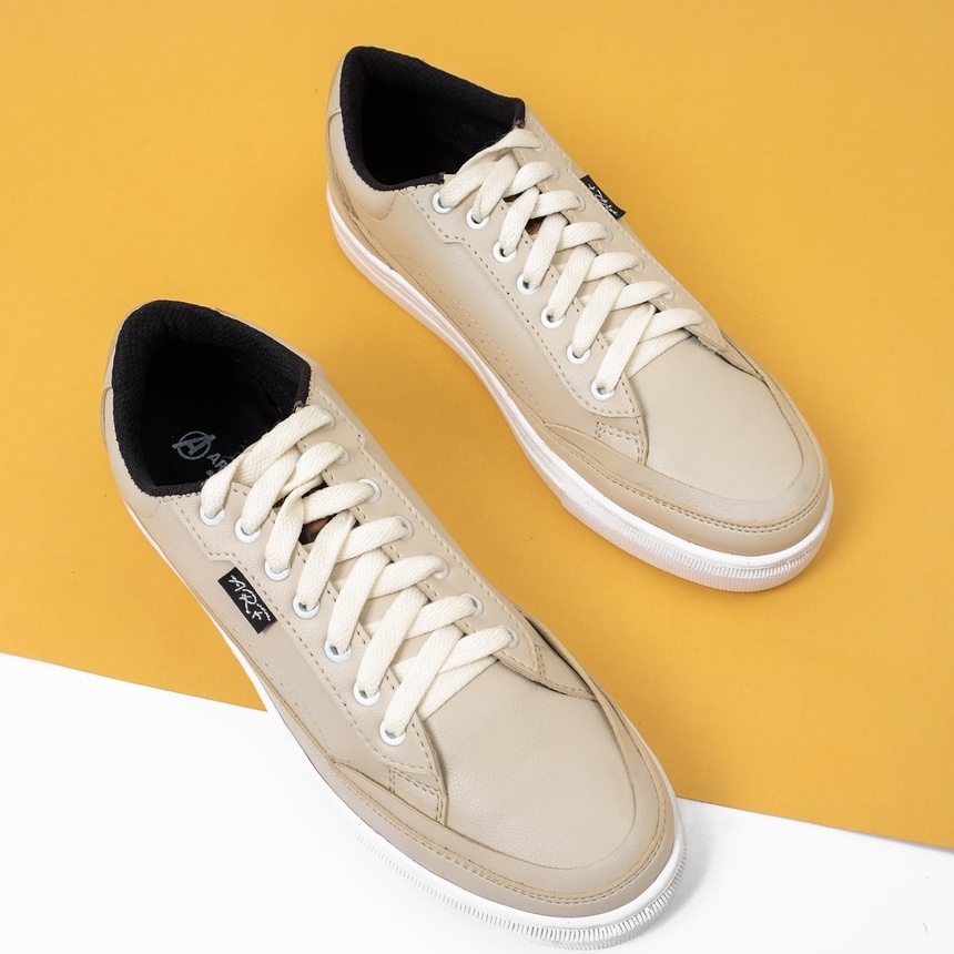 JOSE CREAM - Sepatu Sneakers Pria Casual Kulit Santai Oirignal