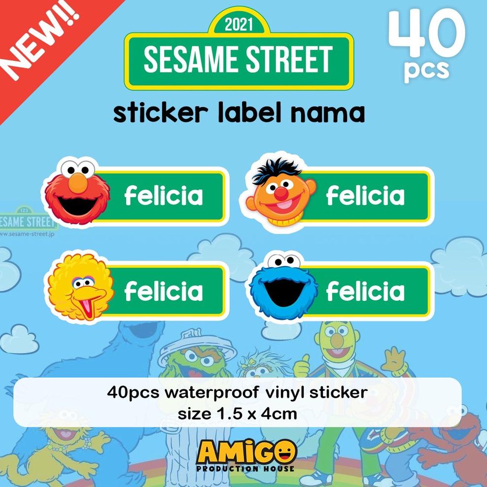 

(X-Z3Z)(✉) Stiker Label Nama Anak Disney Duffy Peppa Pig Sesame Street Toy Story Roblox Super Mario Bros lucu sticker karakter sticker buku langsung kirim