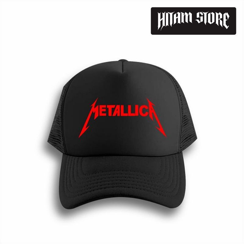 TOPI MUSIK BAND METAL LOGO METALLICA/TOPI JARING TRUCKER METALLICA/TOPI TRUCKER MUSIK BAND METALLICA
