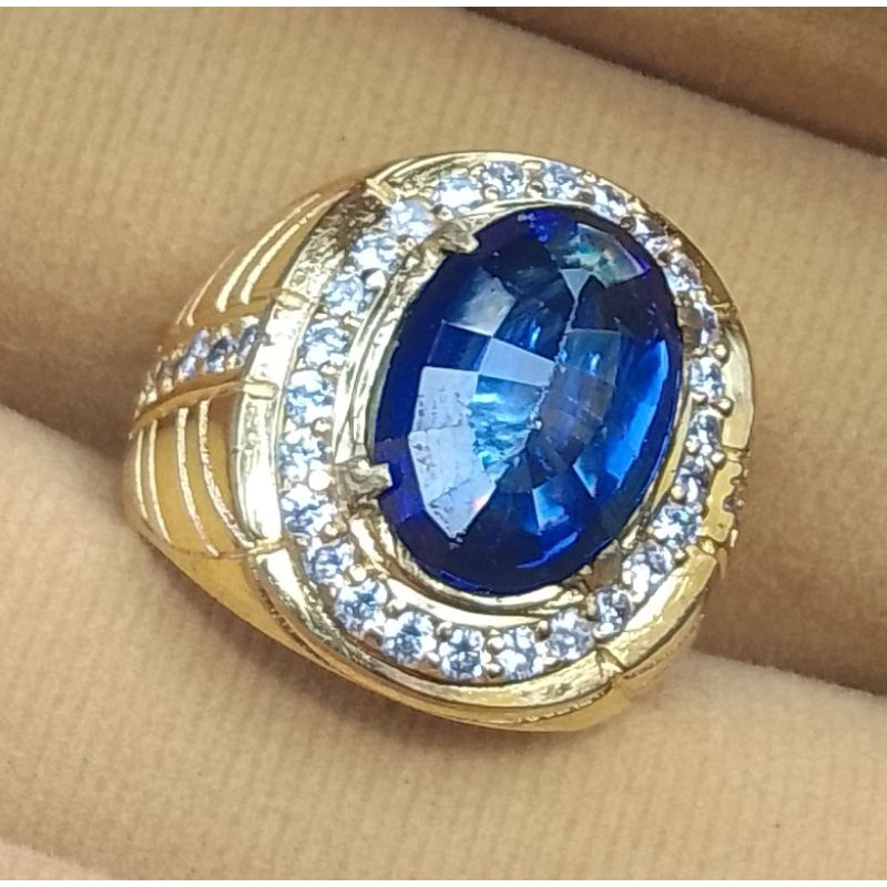 CINCIN BATU PERMATA KING SAFIR ORIGINAL BANGKOK KEKERASAN 9 MONS