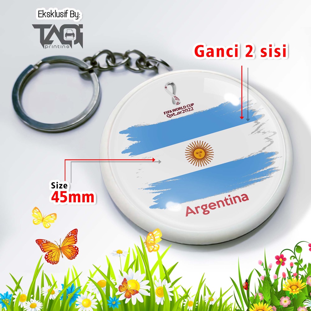 WORLD CUP QATAR / Keychain WORLD CUP QATAR 2022 / Ganci Sepak Bola / Gantungan Kunci Football / PIALA DUNIA QATAR 2022