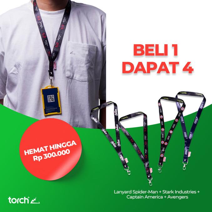 

Torch Bundling Special Lanyard Marvel Collection Gantungan Tali (4pcs)